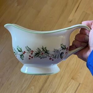 Festive Holly gravy bowl